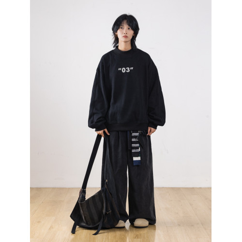 水曜日定休小領口重磅基礎款衛衣男寬松2025春季新款加絨加厚上衣 水曜日定休小領口重磅基礎款衛衣男寬松2025春季新款加絨加厚上衣