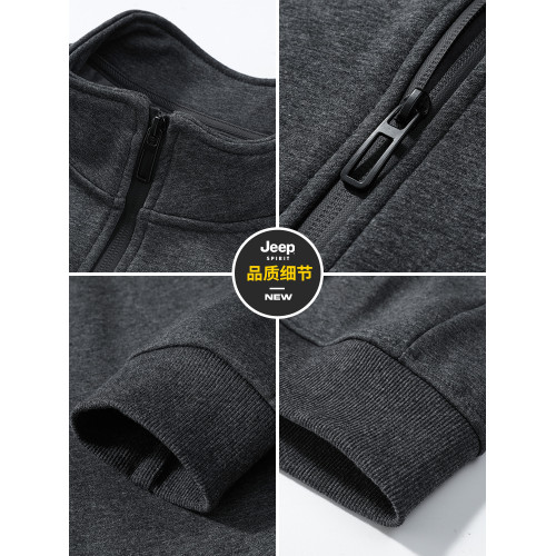 吉普開衫衛衣男士秋冬季2025新款休閒上衣加絨加厚運動爸爸外套服 吉普開衫衛衣男士秋冬季2025新款休閒上衣加絨加厚運動爸爸外套服