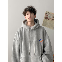 連帽衛衣男生重磅春秋簡約oversize潮牌帽衫寬松加絨ins學生上衣