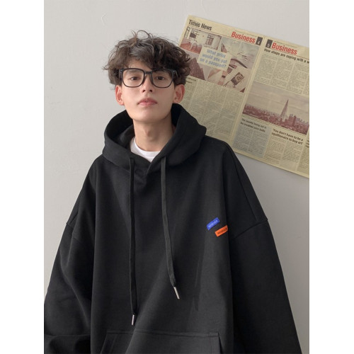 連帽衛衣男生重磅春秋簡約oversize潮牌帽衫寬松加絨ins學生上衣 連帽衛衣男生重磅春秋簡約oversize潮牌帽衫寬松加絨ins學生上衣