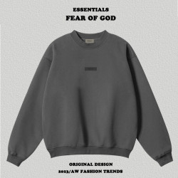 復線essentials胸前徽標字母矽膠立體加絨圓領衛衣男女情侶FOG潮