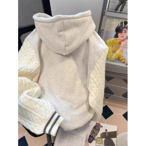 特大碼300斤針織拼接連帽衫衛衣男女裝冬季潮流寬松加絨加厚外套2 特大碼300斤針織拼接連帽衫衛衣男女裝冬季潮流寬松加絨加厚外套2