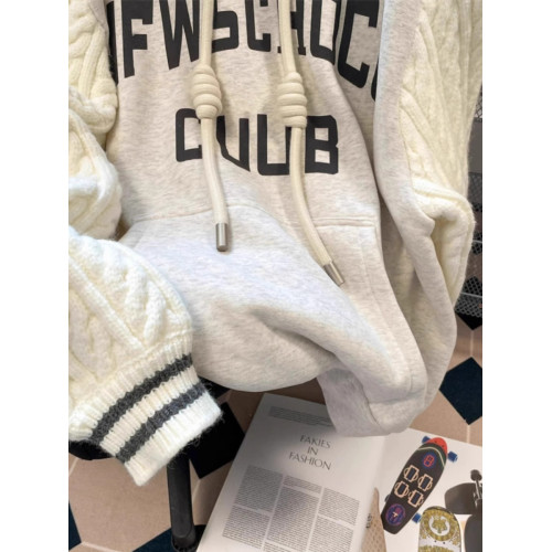 特大碼300斤針織拼接連帽衫衛衣男女裝冬季潮流寬松加絨加厚外套2 特大碼300斤針織拼接連帽衫衛衣男女裝冬季潮流寬松加絨加厚外套2