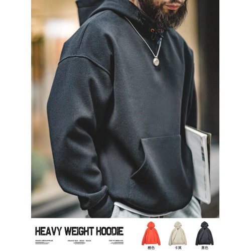 馬登工裝美式休閒重磅毛呢連帽衛衣cleanfit廓形寬松套頭衫男秋 馬登工裝美式休閒重磅毛呢連帽衛衣cleanfit廓形寬松套頭衫男秋