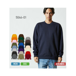 UA+10盎司5044日系純棉毛圈春秋季圓領衛衣男女純色休閒寬松運動