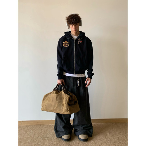 白菜coke美式拼接純棉重磅連帽boxy通勤衛衣hoodie夾克上衣男女 白菜coke美式拼接純棉重磅連帽boxy通勤衛衣hoodie夾克上衣男女