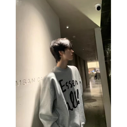 500g重磅灰色圓領加絨衛衣男款春秋美式字母寬松套頭外套休閒上衣 500g重磅灰色圓領加絨衛衣男款春秋美式字母寬松套頭外套休閒上衣