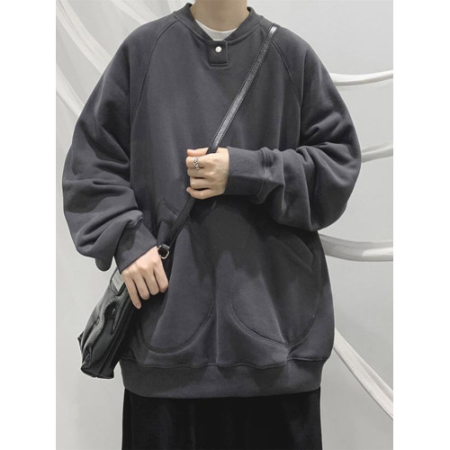 特大碼300斤重磅衛衣男裝秋冬復古寬松圓領加絨外套潮牌百搭上衣2 特大碼300斤重磅衛衣男裝秋冬復古寬松圓領加絨外套潮牌百搭上衣2