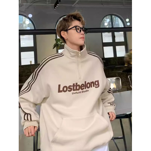 大碼300斤加絨加厚半拉鍊立領衛衣男秋冬無帽美式青少年潮牌外套2 大碼300斤加絨加厚半拉鍊立領衛衣男秋冬無帽美式青少年潮牌外套2