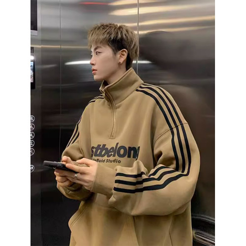 大碼300斤加絨加厚半拉鍊立領衛衣男秋冬無帽美式青少年潮牌外套2 大碼300斤加絨加厚半拉鍊立領衛衣男秋冬無帽美式青少年潮牌外套2