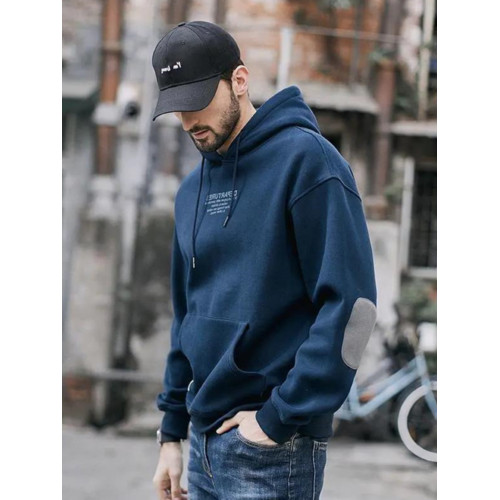 秋冬季歐美新款潮流撞色連帽衛衣男寬松休閒百搭長袖上衣加絨外套 秋冬季歐美新款潮流撞色連帽衛衣男寬松休閒百搭長袖上衣加絨外套