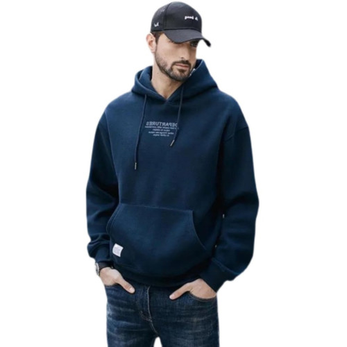 秋冬季歐美新款潮流撞色連帽衛衣男寬松休閒百搭長袖上衣加絨外套 秋冬季歐美新款潮流撞色連帽衛衣男寬松休閒百搭長袖上衣加絨外套