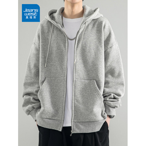 真維斯加絨連帽衛衣男士2025新款重磅開衫外套男款加厚保暖上衣服 真維斯加絨連帽衛衣男士2025新款重磅開衫外套男款加厚保暖上衣服