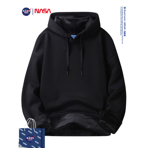 男士衛衣2024秋冬潮流寬松美式重磅連帽加絨加厚休閒外套上衣 男士衛衣2024秋冬潮流寬松美式重磅連帽加絨加厚休閒外套上衣