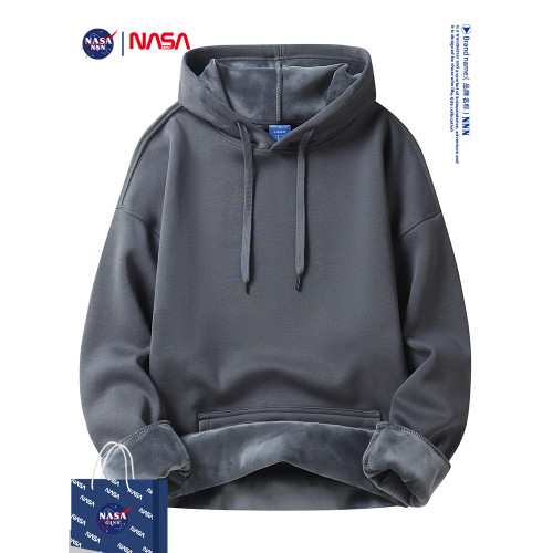 男士衛衣2024秋冬潮流寬松美式重磅連帽加絨加厚休閒外套上衣 男士衛衣2024秋冬潮流寬松美式重磅連帽加絨加厚休閒外套上衣