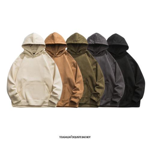 toughleaf(麂皮+銀狐絨)600g重磅加絨日系復古寬松情侶連帽衛衣男 toughleaf(麂皮+銀狐絨)600g重磅加絨日系復古寬松情侶連帽衛衣男