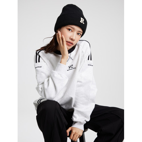 RAPPEYE美式復古春秋寬松潮牌休閒百搭情侶加絨長袖雙杠圓領衛衣 RAPPEYE美式復古春秋寬松潮牌休閒百搭情侶加絨長袖雙杠圓領衛衣