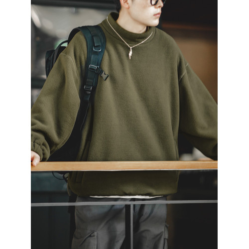 馬登工裝 美式休閒搖粒絨立領衛衣cityboy寬松慵懶無帽套頭衫男秋 馬登工裝 美式休閒搖粒絨立領衛衣cityboy寬松慵懶無帽套頭衫男秋