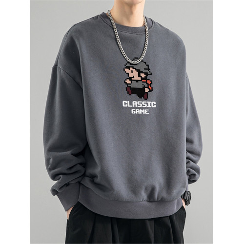 100%純棉美式重磅超級瑪麗圓領衛衣男潮牌加絨加厚寬松上衣長袖衫 100%純棉美式重磅超級瑪麗圓領衛衣男潮牌加絨加厚寬松上衣長袖衫