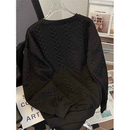 高級感提花圓領衛衣男士秋冬季加絨加厚ins潮流設計感長袖打底衫 高級感提花圓領衛衣男士秋冬季加絨加厚ins潮流設計感長袖打底衫