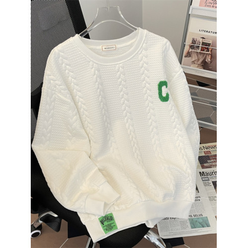 高級感提花圓領衛衣男士秋冬季加絨加厚ins潮流設計感長袖打底衫 高級感提花圓領衛衣男士秋冬季加絨加厚ins潮流設計感長袖打底衫