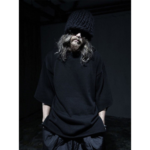 暗黑潮牌男士短袖圓領寬松衛衣打底衫大碼 春秋潮流T恤山本耀司風 暗黑潮牌男士短袖圓領寬松衛衣打底衫大碼 春秋潮流T恤山本耀司風