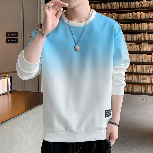 品牌優選衛衣男士春秋季2023新款ins漸變韓版長袖t恤冬裝加絨上衣 品牌優選衛衣男士春秋季2023新款ins漸變韓版長袖t恤冬裝加絨上衣