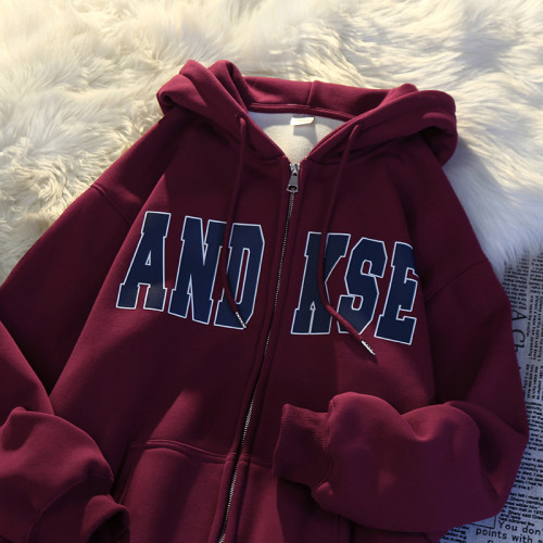 2024新款重磅美式連帽衛衣男春秋季寬松港風秋冬加絨休閒開衫外套 2024新款重磅美式連帽衛衣男春秋季寬松港風秋冬加絨休閒開衫外套