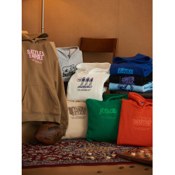 Battles 秋冬新品百搭基礎多色美式寬鬆加絨連帽衛衣男女帽衫外套