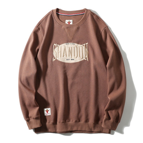 重工刺綉!秋冬好面料圓領衛衣男 日系運動寬松休閒套頭上衣 重工刺綉!秋冬好面料圓領衛衣男 日系運動寬松休閒套頭上衣