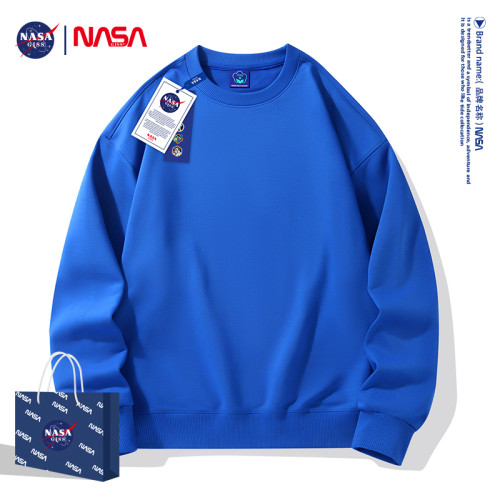 NASA聯名oversize圓領衛衣男女春秋潮流寬松情侶純色冬季加絨外套 NASA聯名oversize圓領衛衣男女春秋潮流寬松情侶純色冬季加絨外套