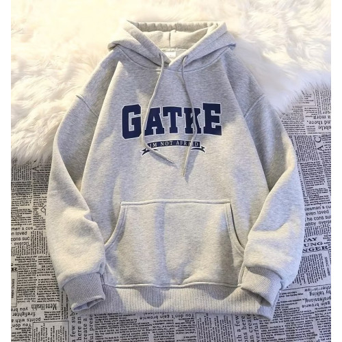 美式復古連帽衛衣男秋冬加絨加厚潮牌大碼寬松oversize外套上衣潮 美式復古連帽衛衣男秋冬加絨加厚潮牌大碼寬松oversize外套上衣潮