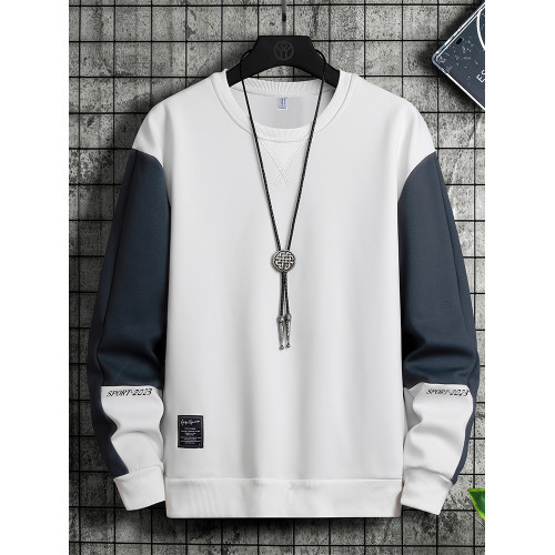 大碼衛衣男春秋季休閒寬松圓領長袖打底衫上衣服加肥加大胖子男裝 大碼衛衣男春秋季休閒寬松圓領長袖打底衫上衣服加肥加大胖子男裝