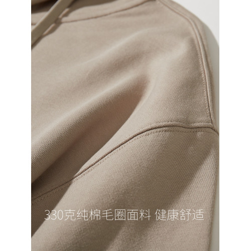 輕奢重磅純棉衛衣男拉鍊開衫寬松運動外套青中年純色落肩連帽衫潮 輕奢重磅純棉衛衣男拉鍊開衫寬松運動外套青中年純色落肩連帽衫潮