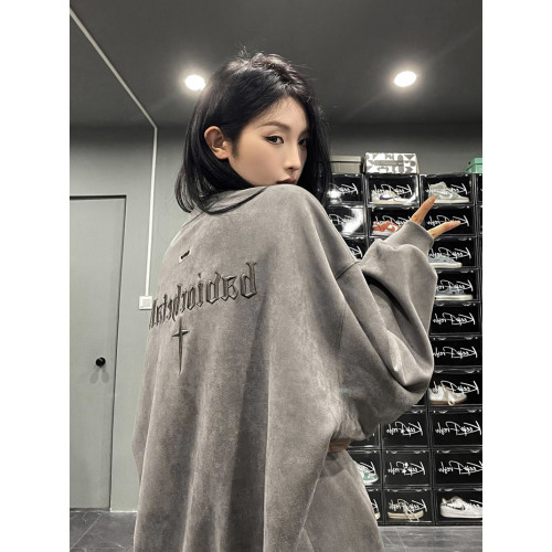 特大碼300斤衛衣男女裝秋冬麂皮絨重磅字母印花上衣圓領復古外套2 特大碼300斤衛衣男女裝秋冬麂皮絨重磅字母印花上衣圓領復古外套2