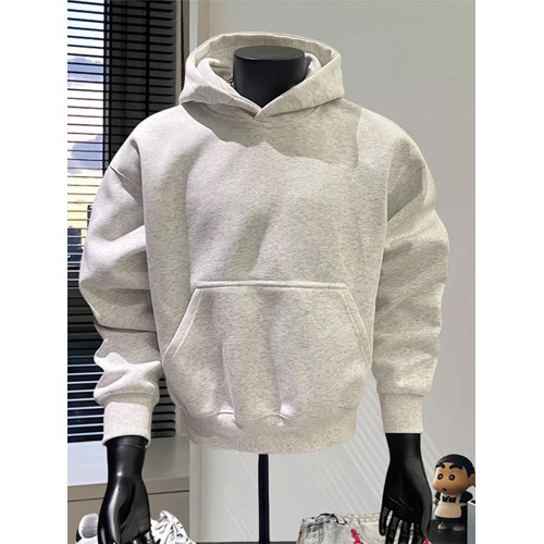 白灰色短寬boxy衛衣男連帽秋冬加絨加厚cleanfit外套重磅硬挺帽衫 白灰色短寬boxy衛衣男連帽秋冬加絨加厚cleanfit外套重磅硬挺帽衫