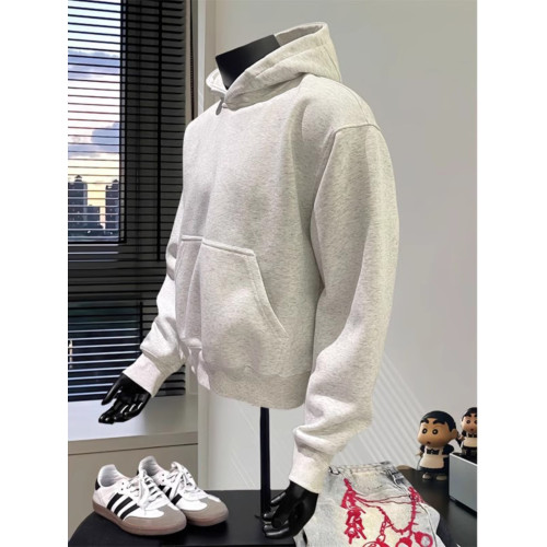 白灰色短寬boxy衛衣男連帽秋冬加絨加厚cleanfit外套重磅硬挺帽衫 白灰色短寬boxy衛衣男連帽秋冬加絨加厚cleanfit外套重磅硬挺帽衫