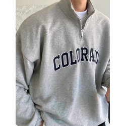 MRCYC復古半高領衛衣男春季字母刺綉外套韓系潮牌寬松長袖打底衫