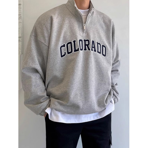 MRCYC復古半高領衛衣男春季字母刺綉外套韓系潮牌寬松長袖打底衫 MRCYC復古半高領衛衣男春季字母刺綉外套韓系潮牌寬松長袖打底衫