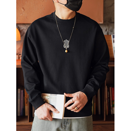 春秋潮牌痞帥炸街白色圓領衛衣男2025新款慵懶風休閒男生上衣外套 春秋潮牌痞帥炸街白色圓領衛衣男2025新款慵懶風休閒男生上衣外套