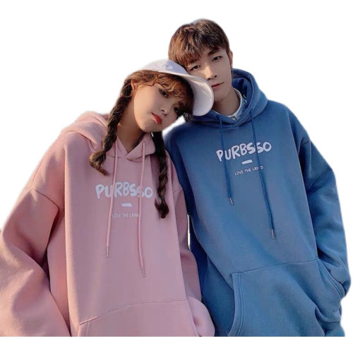 100%純棉加絨加厚衛衣男女款情侶裝秋冬裝外套小衆設計感學生班服