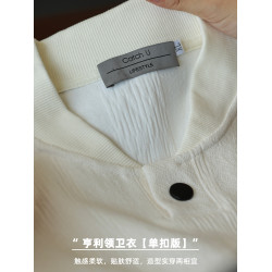 BGYO 美式休閒重磅提花紋理衛衣男松弛設計感寬松棒球領套頭衫秋