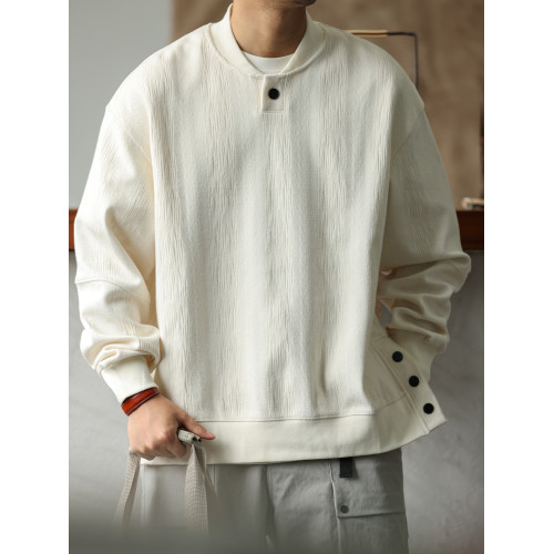 BGYO 美式休閒重磅提花紋理衛衣男松弛設計感寬松棒球領套頭衫秋 BGYO 美式休閒重磅提花紋理衛衣男松弛設計感寬松棒球領套頭衫秋