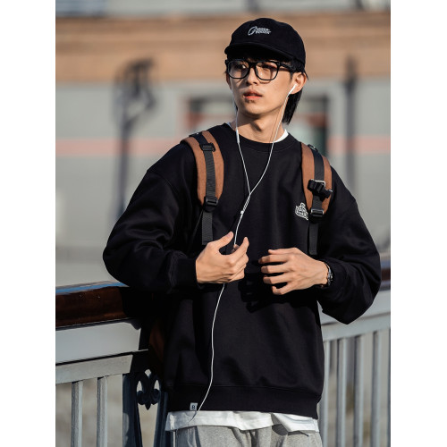 10色加絨衛衣男秋冬潮圓領日系CityBoy休閒寬松套頭打底長袖上衣 10色加絨衛衣男秋冬潮圓領日系CityBoy休閒寬松套頭打底長袖上衣