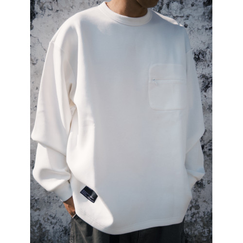 NESSTTU 24SS日系空氣層圓領長袖衛衣春季新款寬松休閒基礎上衣男 NESSTTU 24SS日系空氣層圓領長袖衛衣春季新款寬松休閒基礎上衣男