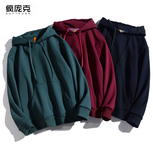 秋冬潮牌ins連帽衛衣男女潮情侶學院風潮流韓版學生加絨純色外套 秋冬潮牌ins連帽衛衣男女潮情侶學院風潮流韓版學生加絨純色外套