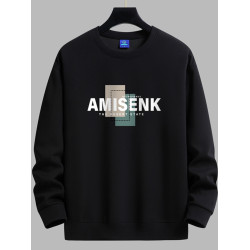 NASA原創秋冬季男士衛衣寬松加絨加厚套頭圓領打底衫長袖T恤大碼