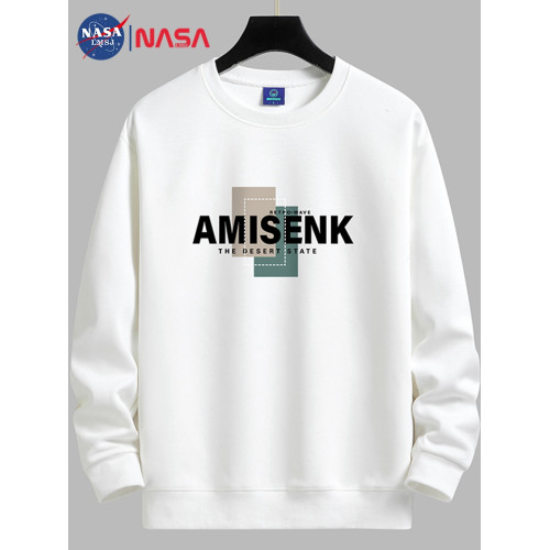 NASA原創秋冬季男士衛衣寬松加絨加厚套頭圓領打底衫長袖T恤大碼 NASA原創秋冬季男士衛衣寬松加絨加厚套頭圓領打底衫長袖T恤大碼