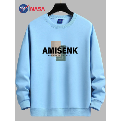 NASA原創秋冬季男士衛衣寬松加絨加厚套頭圓領打底衫長袖T恤大碼 NASA原創秋冬季男士衛衣寬松加絨加厚套頭圓領打底衫長袖T恤大碼