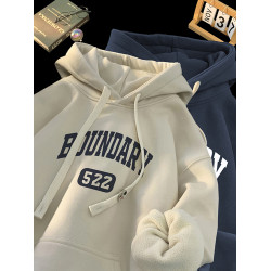 重磅高街衛衣男款秋季美式復古百搭寬松連帽外套男女同款休閒上衣